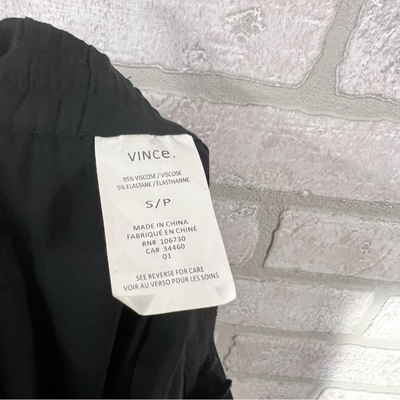 Vince Crepe Easy Fit Tie Drawstring Trousers in Black Size S - Picture 11 of 12